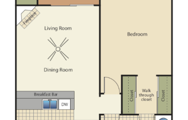 1 bed, 1 bath, 775 sqft, $2,545