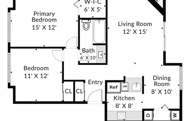 2 beds, 1 bath, $1,650, Unit # #M 11