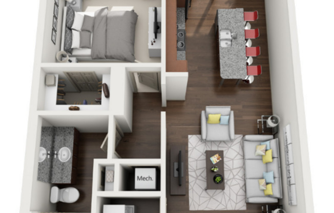 1 bed, 1 bath, 750 sqft, $1,598