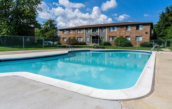 swimming pool at Golf Manor Apartments in Roseville, Michigan