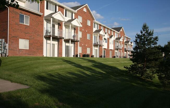 exterior views of Pine Lake Heights Apartments in Lincoln Nebraska