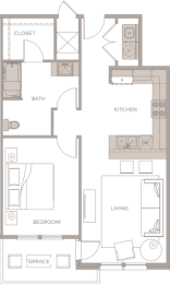 1 bed, 1 bath, 816 sqft, $1,325