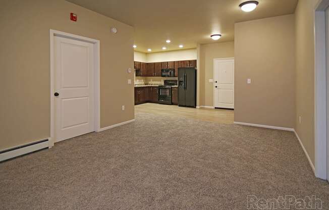 living area, living room, family room  at Cascades of Mandan, Mandan, North Dakota