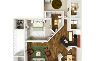 2 beds, 2 baths, 1,150 sqft, $1,580, Unit 741-215