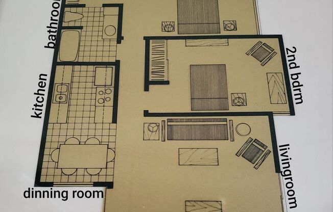 2 beds, 1 bath, 820 sqft, $2,075, Unit 818-72