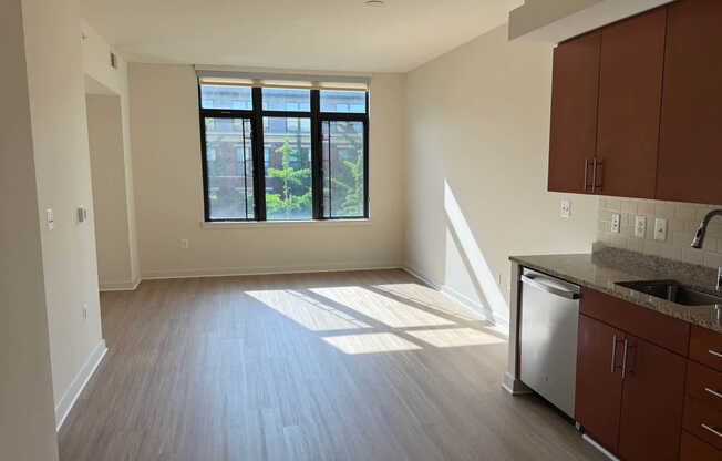 Kitchen and Dining Room with Hard Surface Flooring