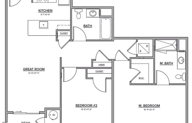 2 beds, 2 baths, 1,091 sqft, $2,775, Unit 1401