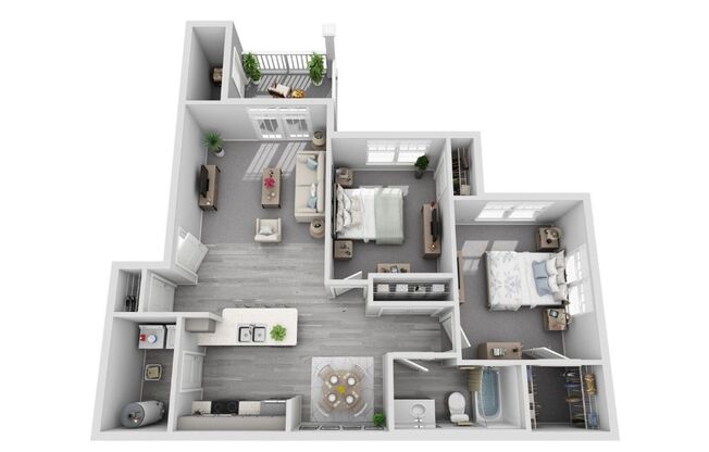 2 beds, 1 bath, 1,045 sqft, $1,344