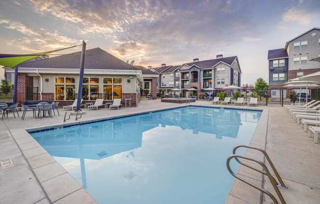 our apartments have a large swimming pool at our apartments