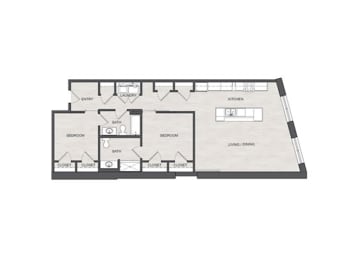 2 beds, 2 baths, 1,165 sqft, $1,490