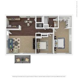 2 beds, 1 bath, 947 sqft, $1,329