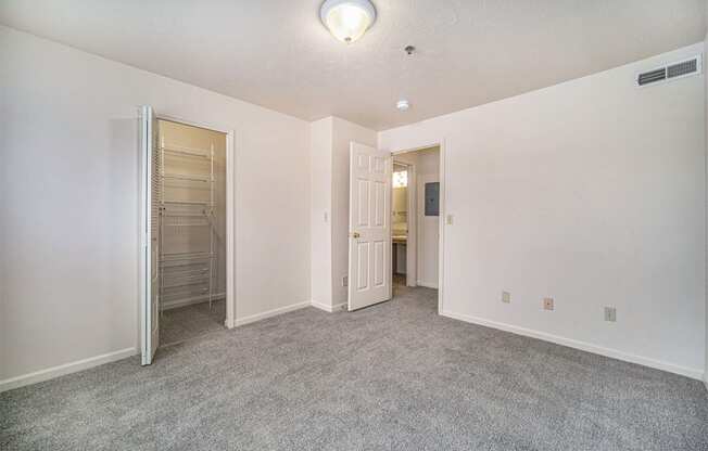 Spacious Bedroom with Walk In Closet at Canal 2 Apartments in Lansing, MI