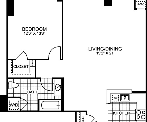 1 bed, 1 bath, 873 sqft, $3,877, Unit 1-256