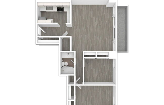 2 beds, 1 bath, 873 sqft, $5,473