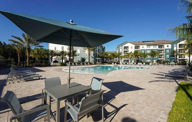 Outdoor Patio near Pool at Fountainhead, Jacksonville, FL, 32258