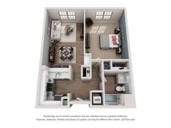 1 bed, 1 bath, 723 sqft, $2,627