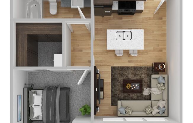 1 bed, 1 bath, 590 sqft, $1,055, Unit 1105-304
