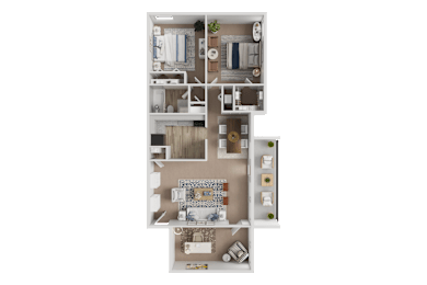 2 beds, 1 bath, 927 sqft, $2,035