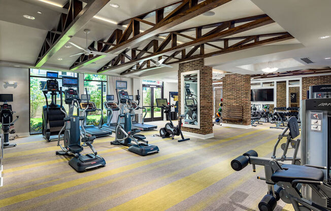 Fitness Center with Yoga Space at Millworks Apartments, Atlanta, GA, 30318