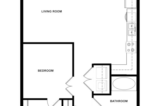 1 bed, 1 bath, 702 sqft, $1,265
