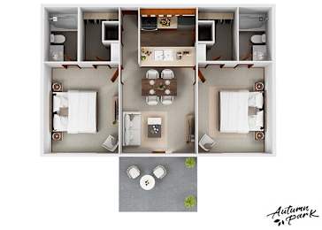 2 beds, 2 baths, 901 sqft, $930
