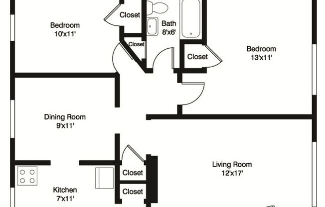 2 beds, 1 bath, 700 sqft, $1,695, Unit 203 1