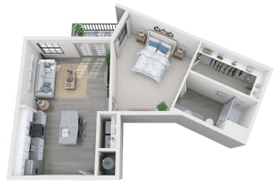 1 bed, 1 bath, 810 sqft, $1,860