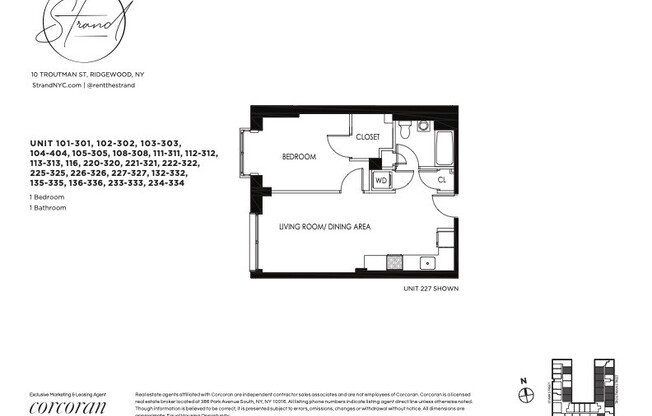 1 bed, 1 bath, $3,200, Unit 101