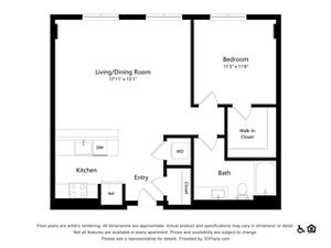 1 bed, 1 bath, 822 sqft, $3,334