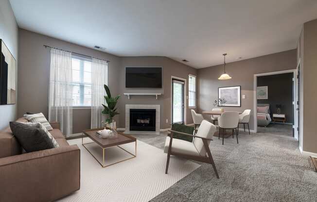 Large windows in apartment at The Reserve at Williams Glen, 2201 Williams Glen Blvd, 46077