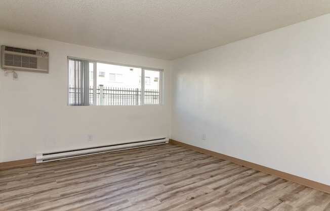 Americana | Living Room with plank style flooring