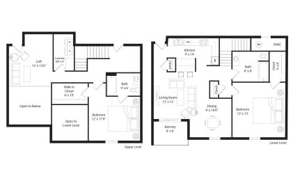 2 beds, 2 baths, 1,562 sqft, $1,820