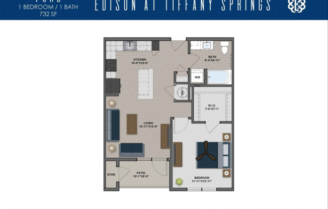 1 bed, 1 bath, 732 sqft, $1,295, Unit 4306
