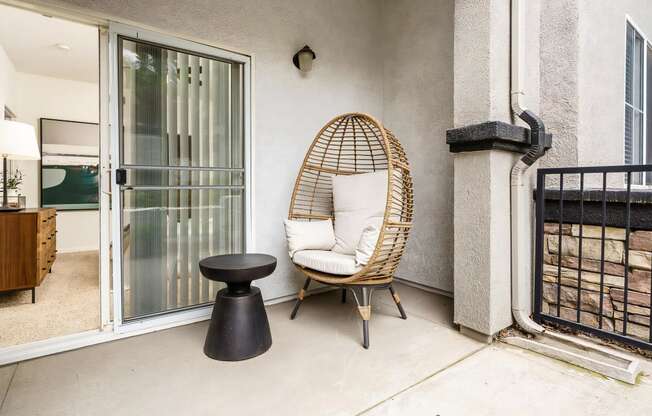 Private Patio with Access From Living Room