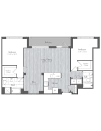 2 beds, 2 baths, 1,301 sqft, $3,425