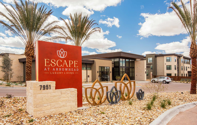 Front Entrance to Escape at Arrowhead's Apartments in Glendale, AZ