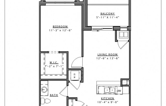 1 bed, 1 bath, 695 sqft, $1,395