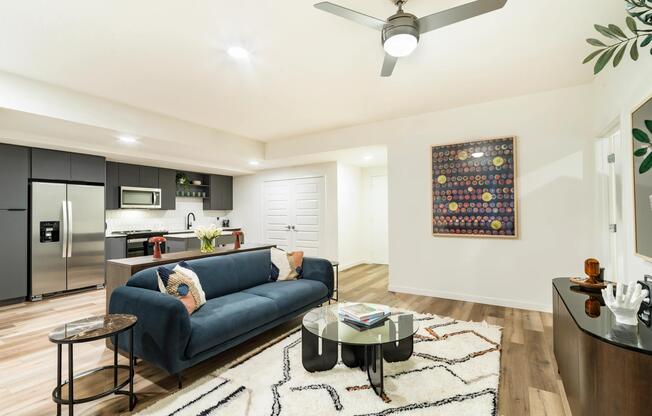 Open-concept floor plans seamlessly connect living and kitchen spaces, featuring contemporary finishes, stainless steel appliances, and ample room for relaxing or entertaining.