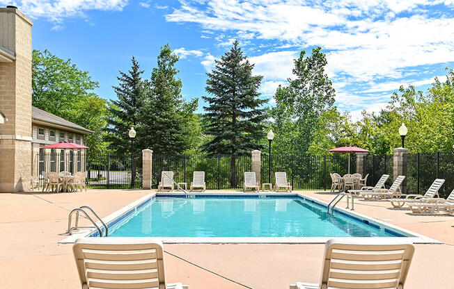 apartment complex with swimming pool