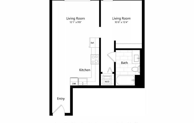 1 bed, 1 bath, 650 sqft, $3,095, Unit 208