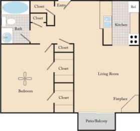 1 bed, 1 bath, 650 sqft, $799