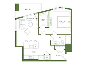 1 bed, 1 bath, 762 sqft, $1,905