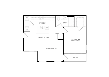 1 bed, 1 bath, 773 sqft, $1,240