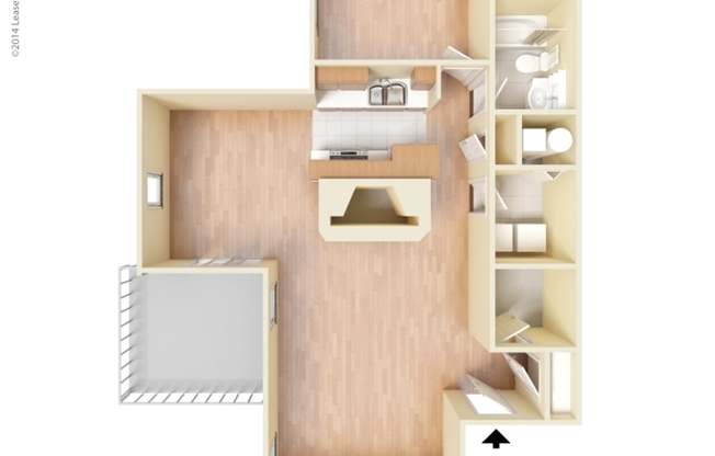 1 bed, 1 bath, 842 sqft, $1,142