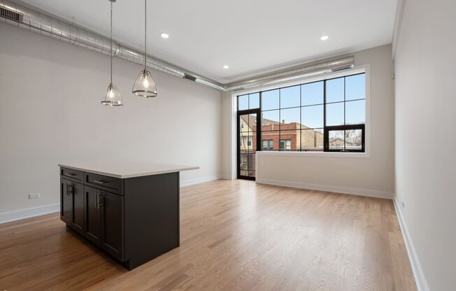 Top Floor 1 Bed 1 Bath Pet Friendly New Construction in Lincoln Square, Parking Included