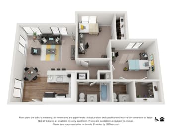 2 beds, 1.5 baths, 890 sqft, $2,525