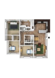 3 beds, 2 baths, 1,224 sqft, $1,755