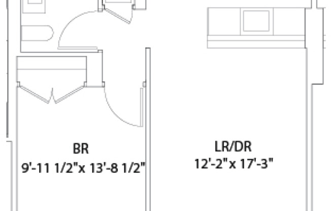 1 bed, 1 bath, 627 sqft, $4,960, Unit E305