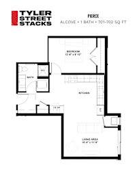 1 bed, 1 bath, 701 sqft, $1,695