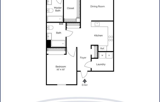 2 beds, 2 baths, 1,235 sqft, $2,521, Unit 1210